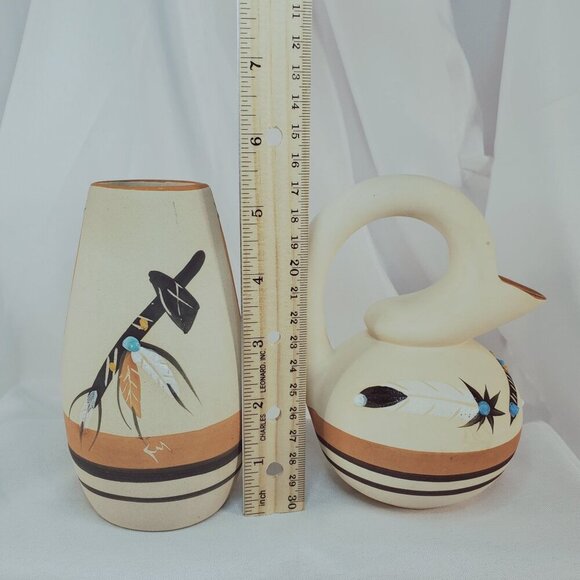 Betty Selby Native American Southwestern Handcrafted Pottery Vase Pitcher - Picture 4 of 15